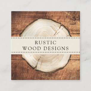 Affärskort av Woodworkers Carpenter Rustic Wood Fyrkantigt Visitkort