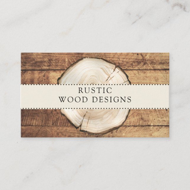 Affärskort av Woodworkers Carpenter Rustic Wood Visitkort (Framsida)