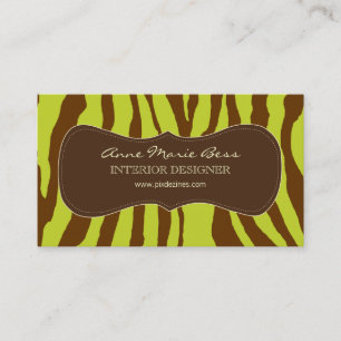 Affärskort av zebra Olive Chocolate Visitkort