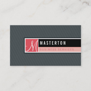 AFFÄRSKORT: blockerat monogram 7 Visitkort