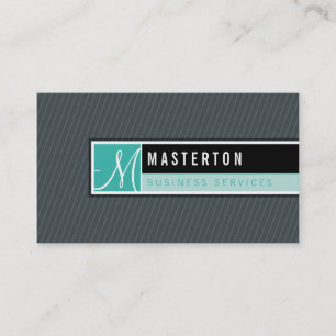 AFFÄRSKORT: blockerat monogram 8 Visitkort