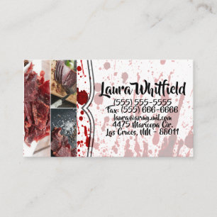 Affärskort Blood Splatter Vampire Gothic Visitkort