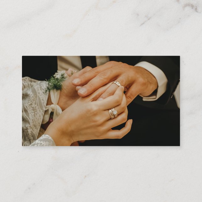 Affärskort, Bröllop Celebrant sliek och enkel Visitkort (Baksida)