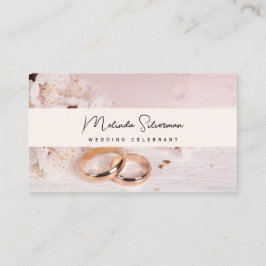 Affärskort, Bröllop Celebrant, vitt och pastellise Visitkort