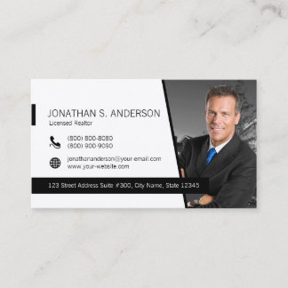 affärskort Coldwell Banker White-Black Visitkort