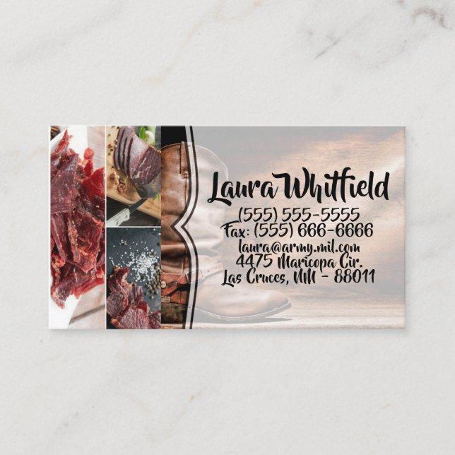 Affärskort Cowboy Boots Barn Wood Rustic Counter Visitkort (Framsida)