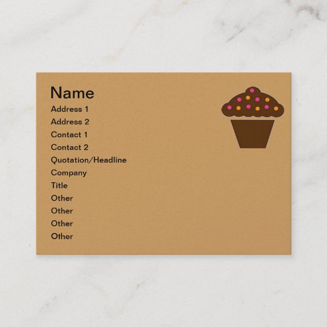 AFFÄRSKORT CUPCAKE DESIGN VISITKORT (Framsida)
