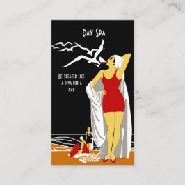 Affärskort Day Spa Beauty Salon Diva retro 2 Visitkort