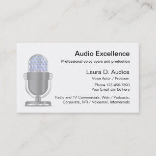 Affärskort Design för professionell Voice Actor Visitkort