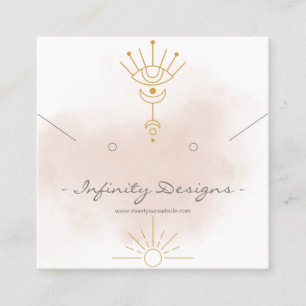 affärskort Earring & Necklace Holder Fyrkantigt Visitkort