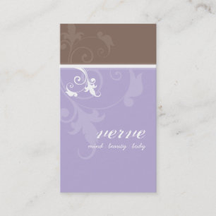 AFFÄRSKORT elegant verve foliage lilac mocha Visitkort