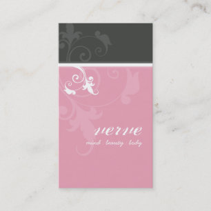 AFFÄRSKORT elegant verve rosa grått Visitkort