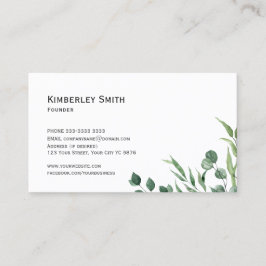 Affärskort, eukalytus botanicals visitkort