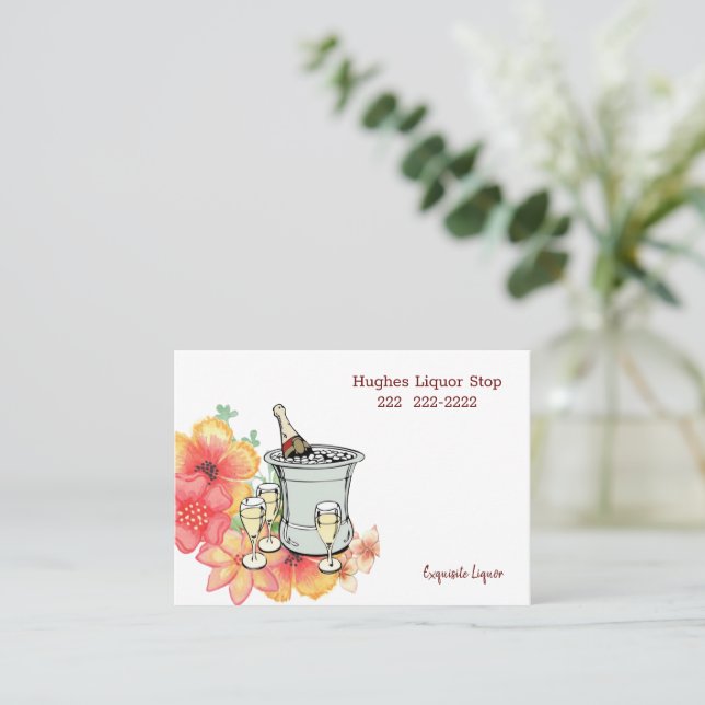 Affärskort, Exquisite Liquor Store Visitkort (Stående Fram)