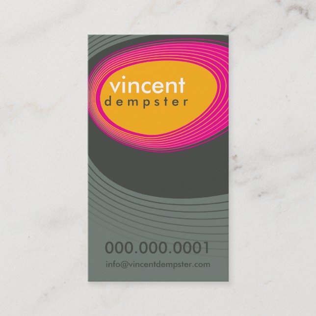 AFFÄRSKORT: fet sten P6 Visitkort (Framsida)