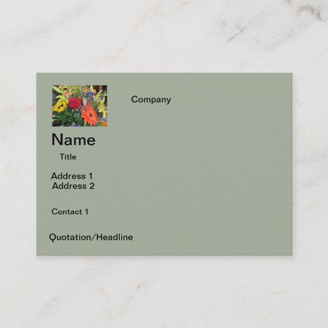 affärskort FLOWERS DESIGN Visitkort (Framsida)