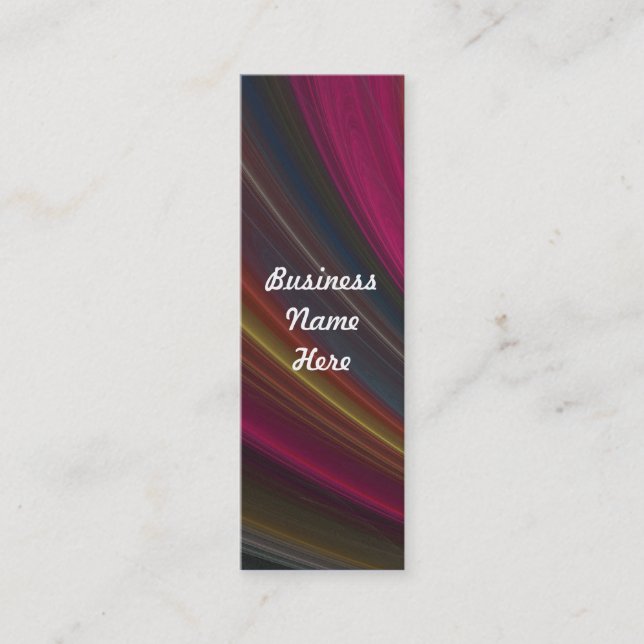 Affärskort för abstrakt Rainbow Swirl-bokmärke Mini Visitkort (Framsida)