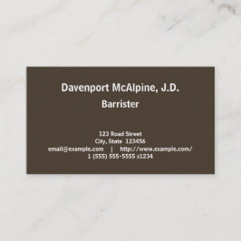 Affärskort för advokat för enkel och grundläggande visitkort