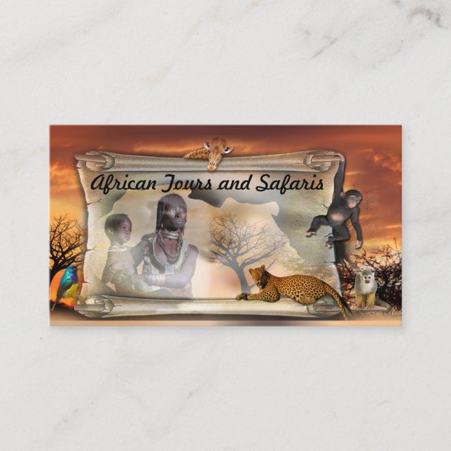 Affärskort för afrikansk utformning visitkort (Framsida)