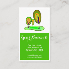 Affärskort för anpassadet Bright grönt träd Visitkort