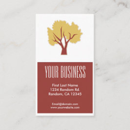 Affärskort för anpassadet Röda guld träd Visitkort