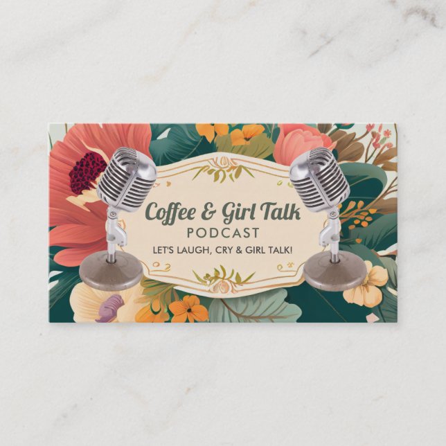 affärskort för anpassadets poddsändning visitkort (Framsida)