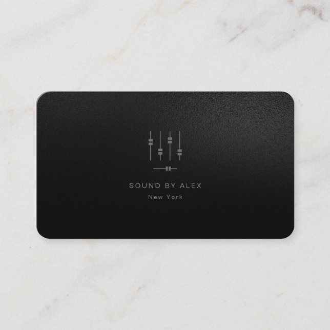 Affärskort för Anpassningsbar för Audio Ingenjör Visitkort (Framsida)