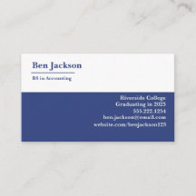 Affärskort för anpassningsbar för Studenter