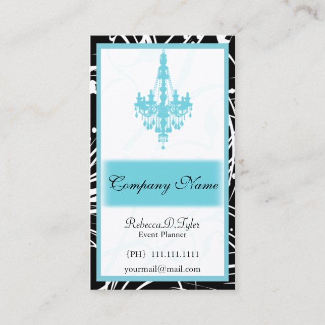 Affärskort för Aqua Chic Visitkort (Framsida)