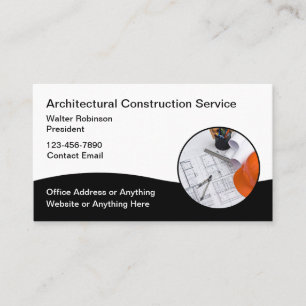 Affärskort för arkitekt Construction Services Visitkort