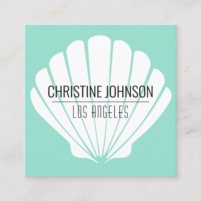 affärskort för årstidsbetingat kvadratiskt vattenb fyrkantigt visitkort (Framsida)