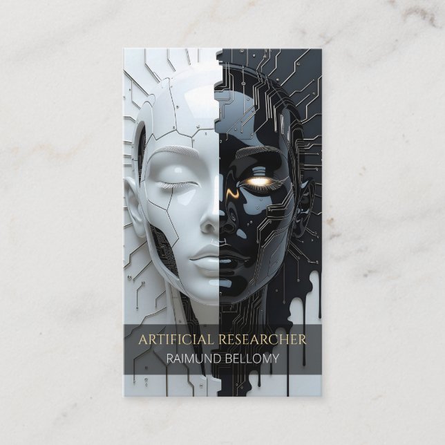 Affärskort för artificiell intelligens visitkort (Framsida)