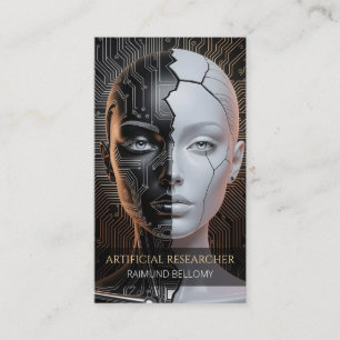 Affärskort för artificiell intelligens visitkort