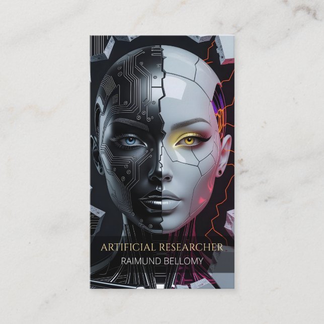 Affärskort för artificiell intelligens visitkort (Framsida)