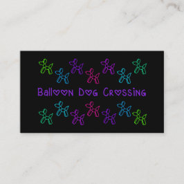 Affärskort för att korsa ballongen Hund Visitkort