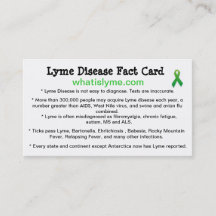 Affärskort för att öka medvetenheten om Lyme-sjukd