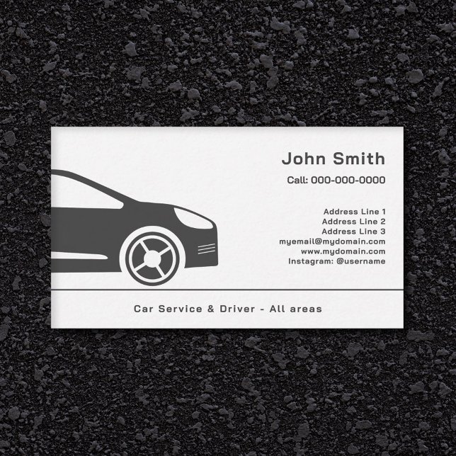 Affärskort för automatisk försäljning eller bildri visitkort (Auto Sales or Car Driver Business Card)