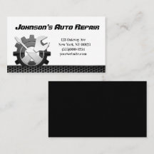 Affärskort för automatisk reparationstjänst för bi