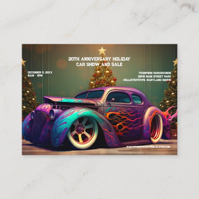 Affärskort för automatiska Helgdag för bil Kärlek  Visitkort (Framsida)