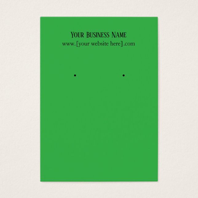 Affärskort för avläsning av grönt visitkort (Framsidan)