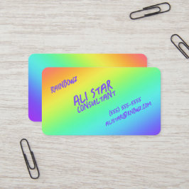 Affärskort för Avslappnad av Bright Regnbåggradien Visitkort