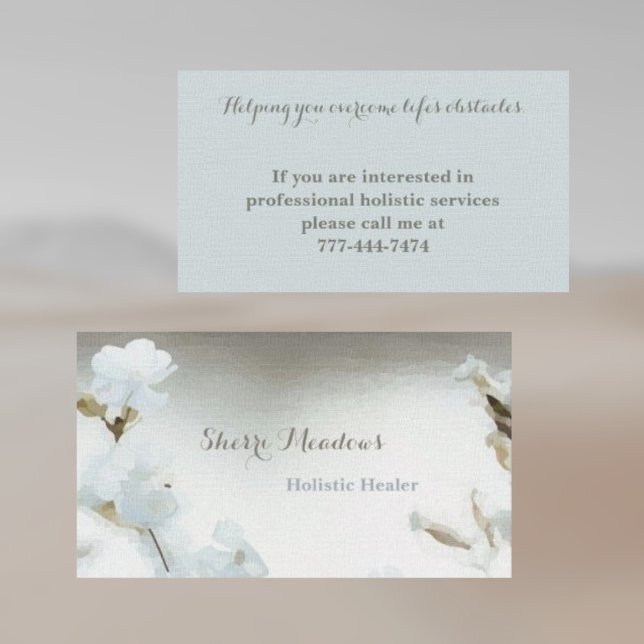 Affärskort för Baby blue vattenfärgsfärgning Visitkort (Skapare uppladdad)