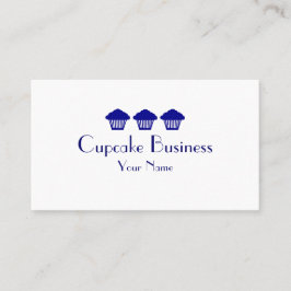 Affärskort för bagerier med enkla marinblå muffins visitkort