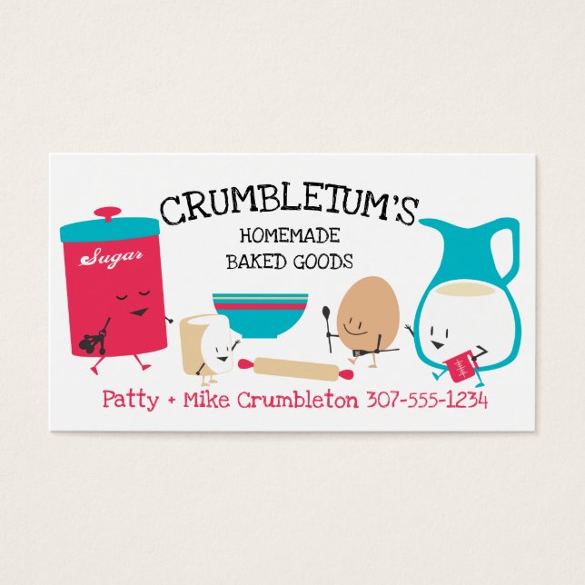 affärskort för bakning av smöret visitkort (Framsidan)