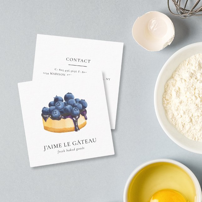 Affärskort för bakverk/konditorier fyrkantigt visitkort (Skapare uppladdad)