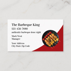 Affärskort för Barbeque Restaurant-tema Visitkort