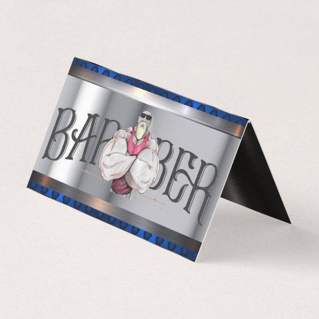 Affärskort för barbermall visitkort (Framsida)