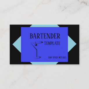 Affärskort för bartender-parologer visitkort