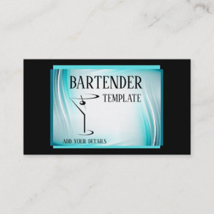 Affärskort för bartender-parologer visitkort