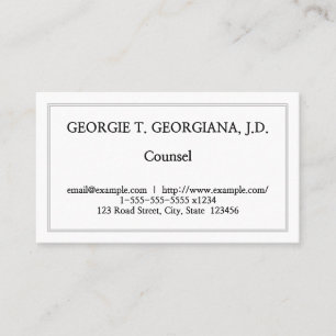 Affärskort för begränsat och enkelt omdöme visitkort